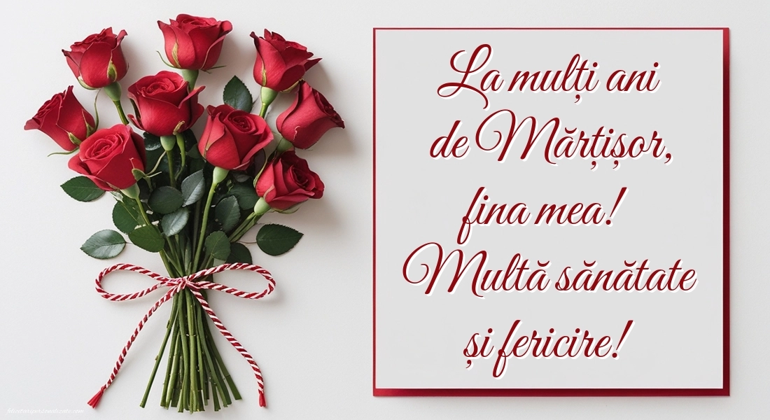 Imagini cu felicitări de 1 Martie pentru Fină: Trandafiri