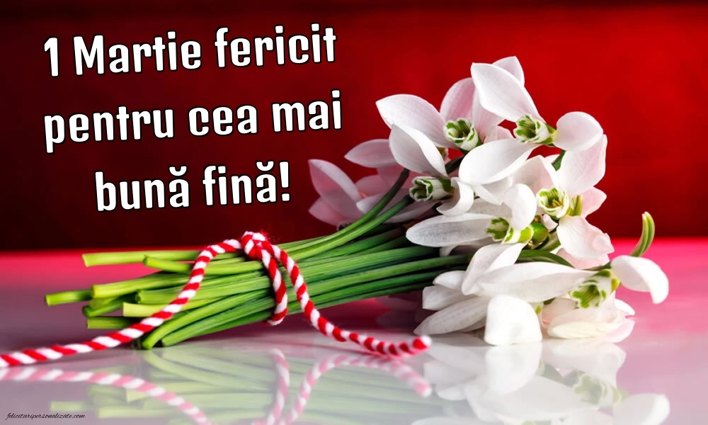 Imagini cu felicitări de 1 Martie pentru Fină: Ghiocei