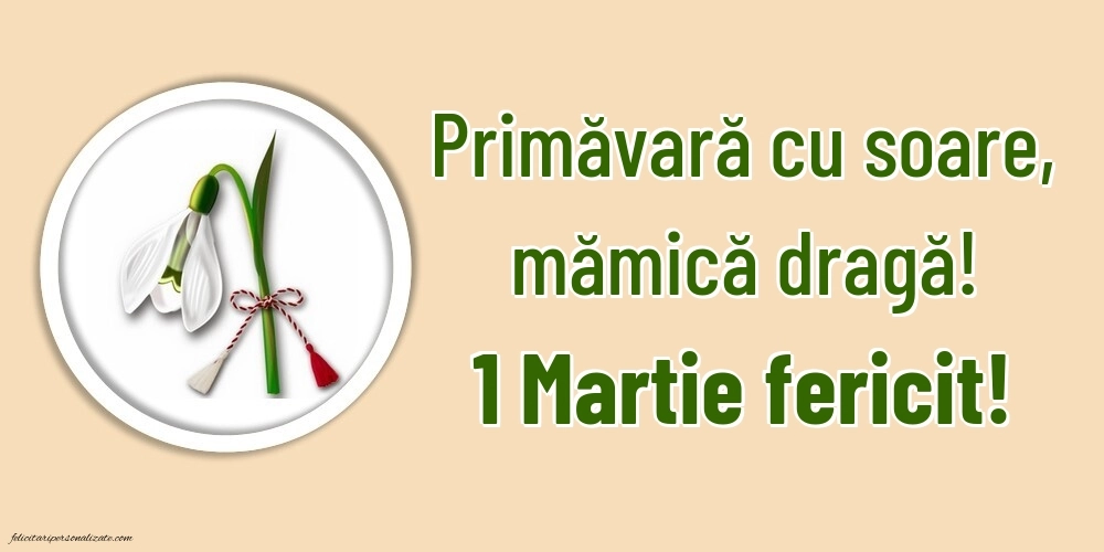 Imagini cu felicitări de 1 Martie pentru Mama: Mărțișor