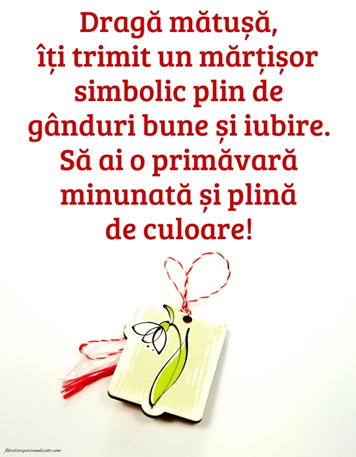 Imagini cu felicitări de 1 Martie pentru Mătușă: Ghiocei