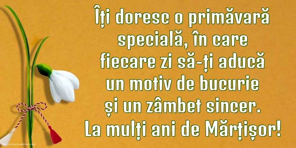 Imagini cu felicitări de 1 Martie pentru Nașă: Ghiocei