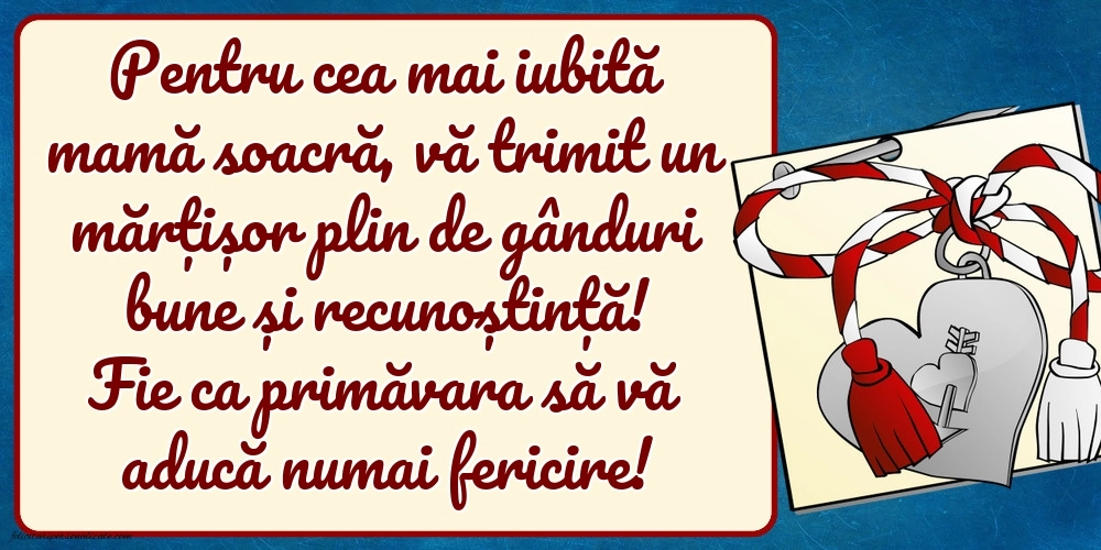 Imagini cu felicitări de 1 Martie pentru Soacră: Mărțișor