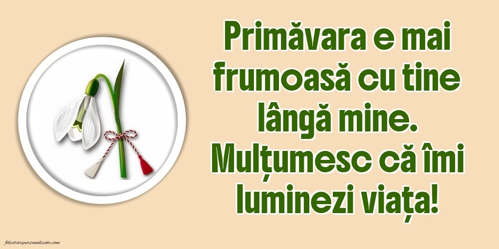 Imagini cu felicitări de 1 Martie pentru Soție: Mărțișor
