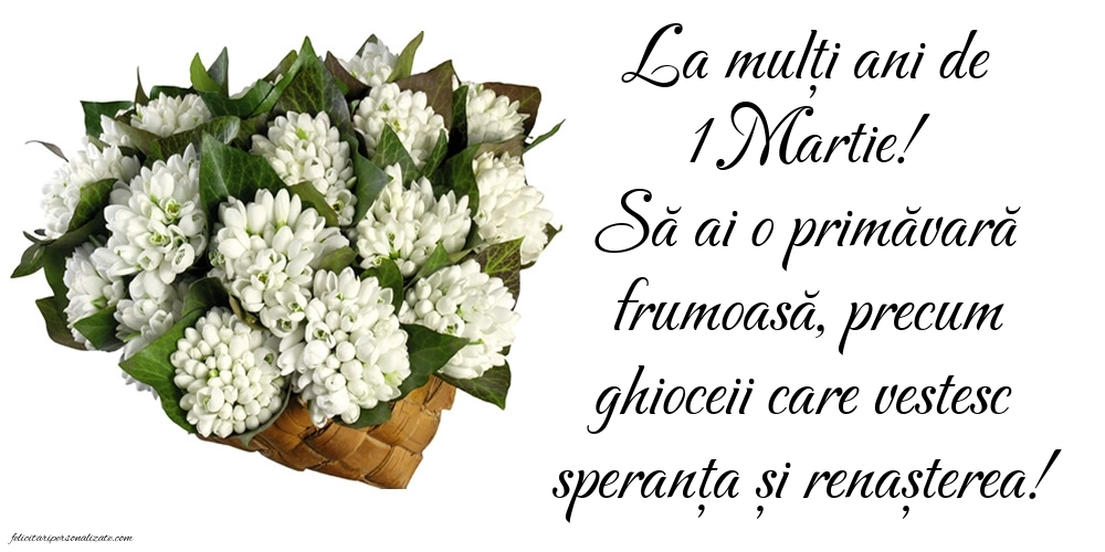 Poze cu mesaje de 1 Martie: Ghiocei