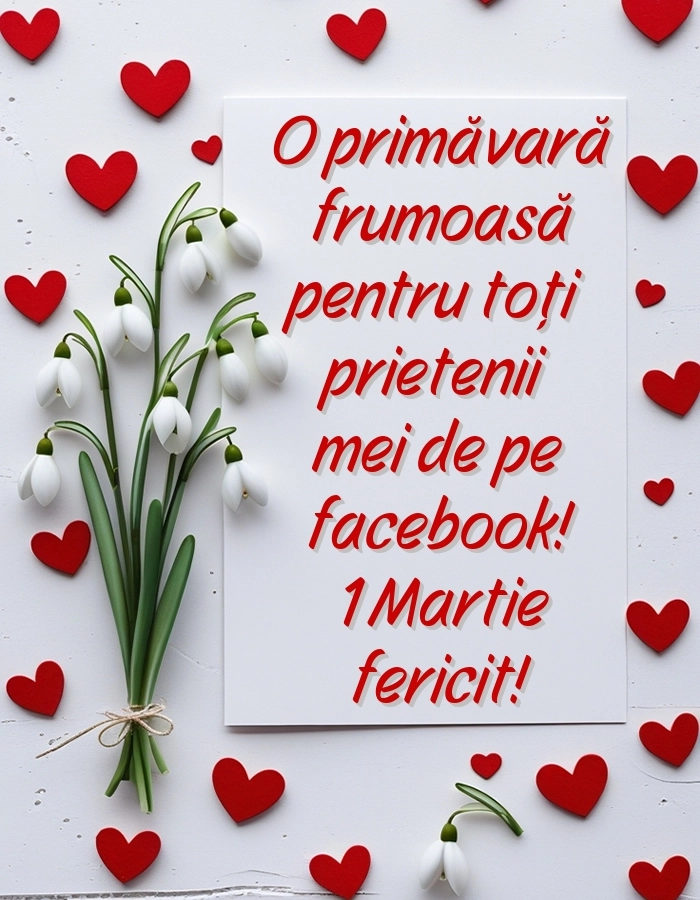 Urări de 1 Martie cu imagini: Ghiocei