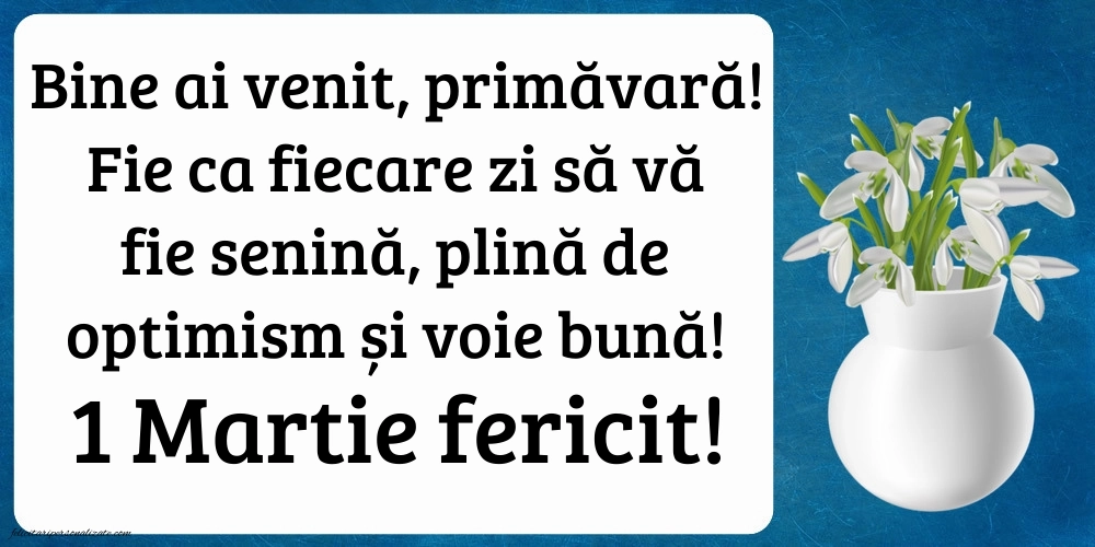 Cele mai frumoase felicitări de 1 Martie: Ghiocei