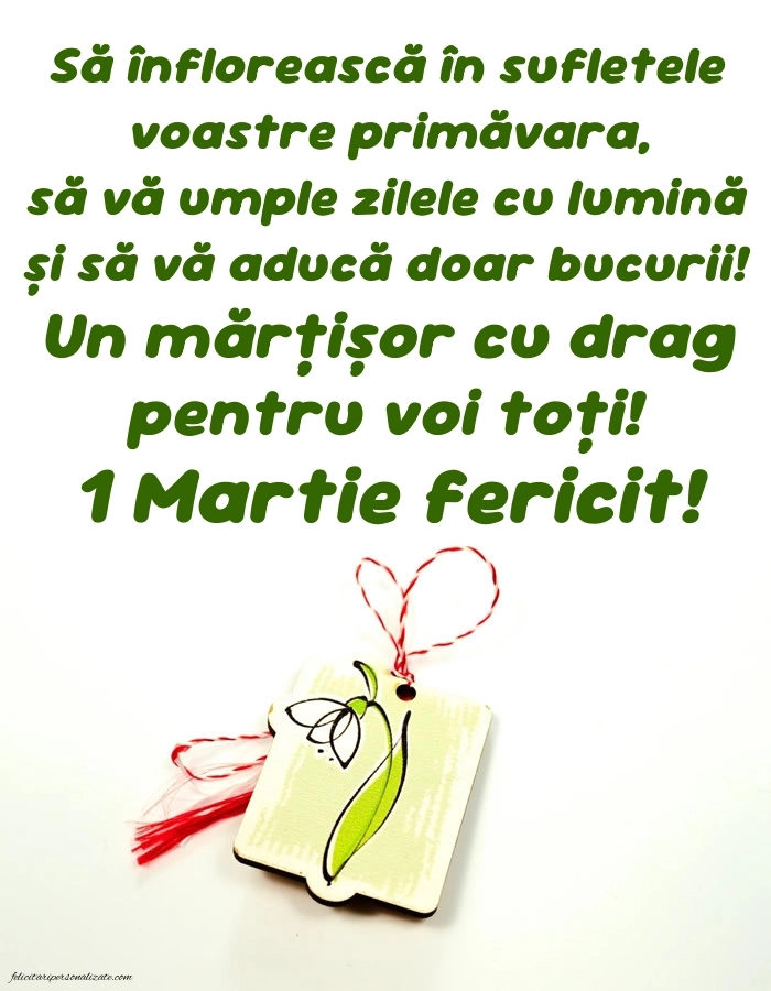 Imagini și felicitări cu mesaje de 1 Martie - Mărtisor: Ghiocei