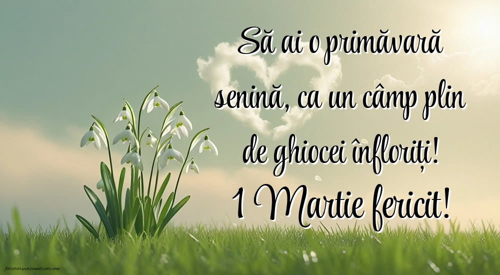 Poze cu mesaje de 1 Martie: Ghiocei