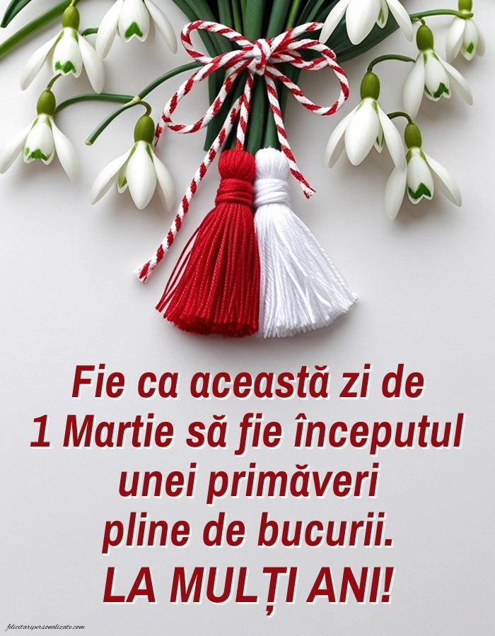 Poze cu urări de 1 Martie: Ghiocei