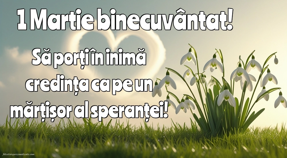 Poze cu mesaje de 1 Martie: Ghiocei