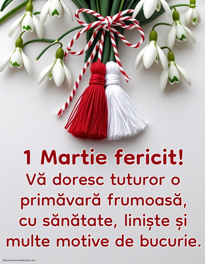 Urări de Mărțișor cu imagini: Ghiocei