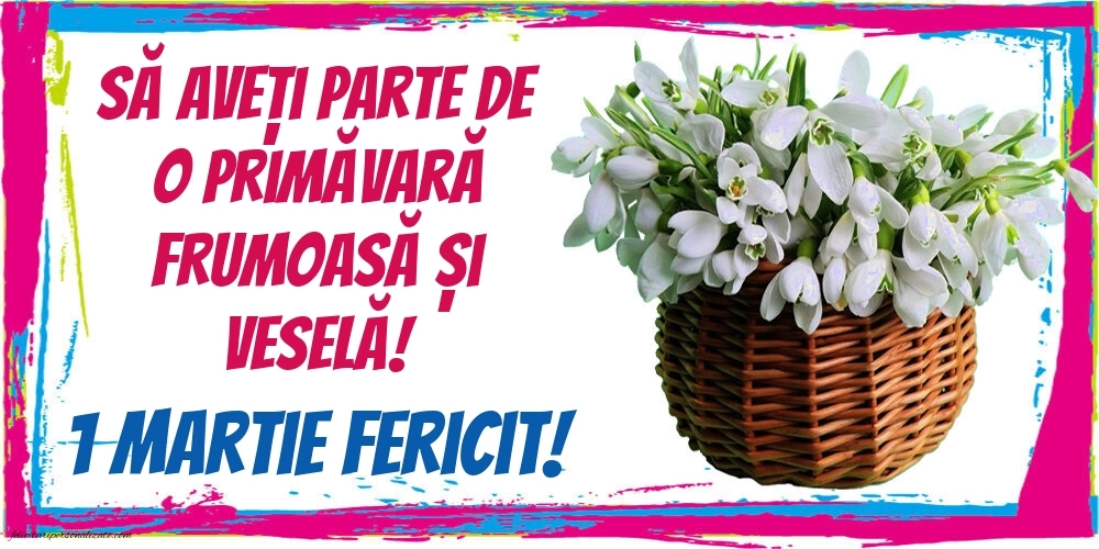 Imagini și felicitări cu mesaje de 1 Martie - Mărtisor: Ghiocei