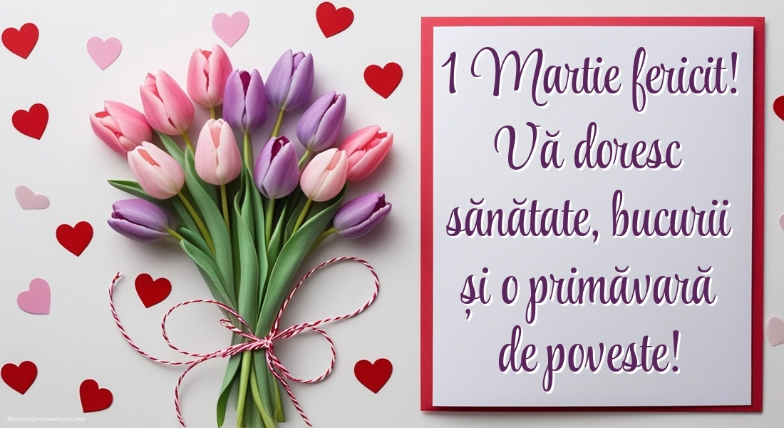 Urări de Mărțișor cu imagini: Lalele
