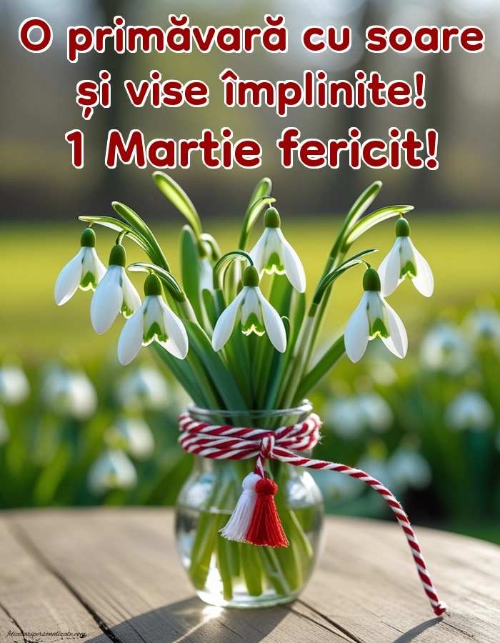Imagini și felicitări cu mesaje de 1 Martie - Mărtisor: Ghiocei