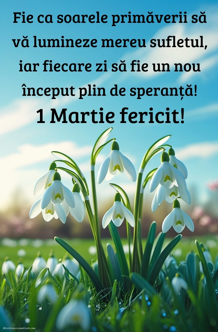 Cele mai frumoase felicitări de Mărtisor: Ghiocei