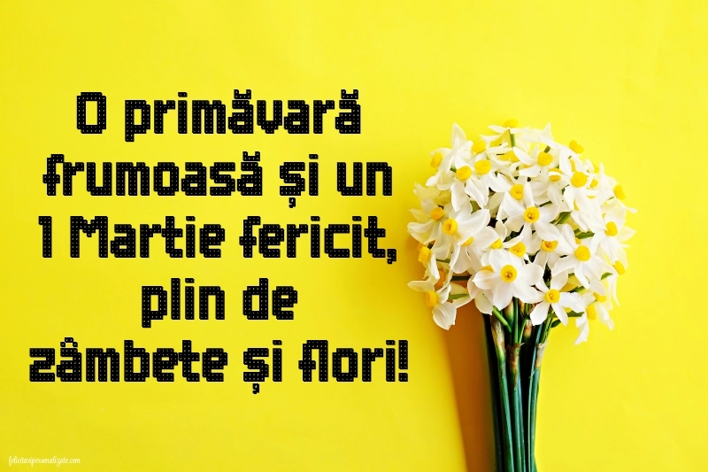 Imagini și felicitări cu mesaje de 1 Martie - Mărtisor: Flori