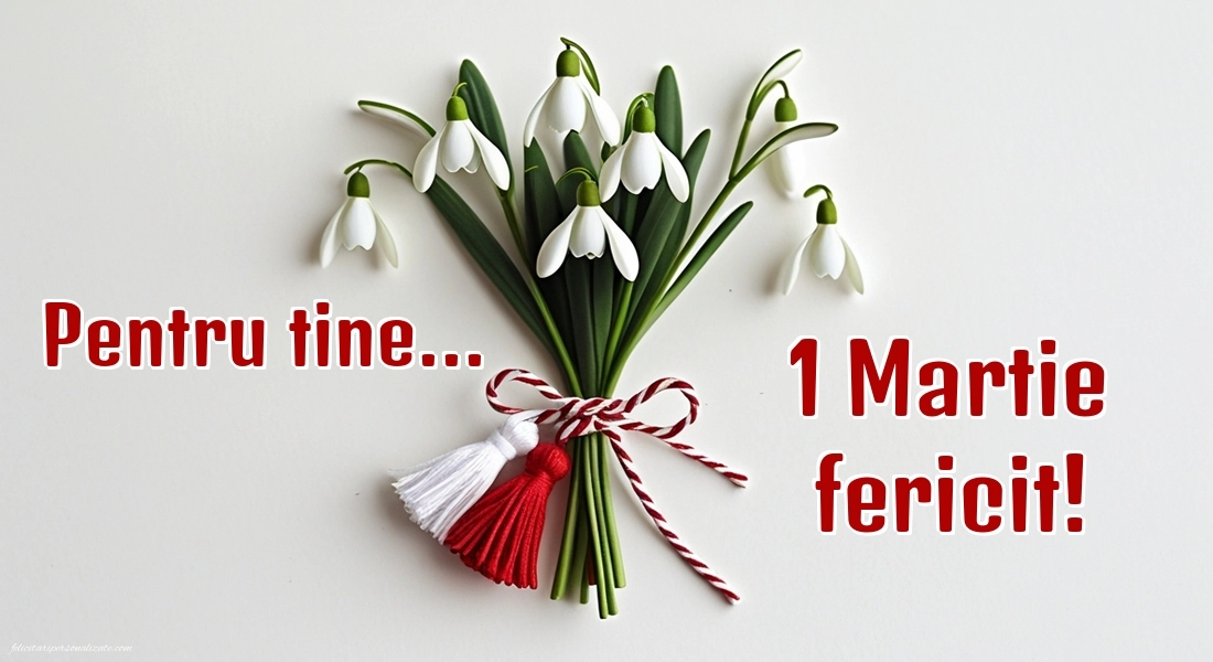 Poze cu urări de Mărțișor: Ghiocei