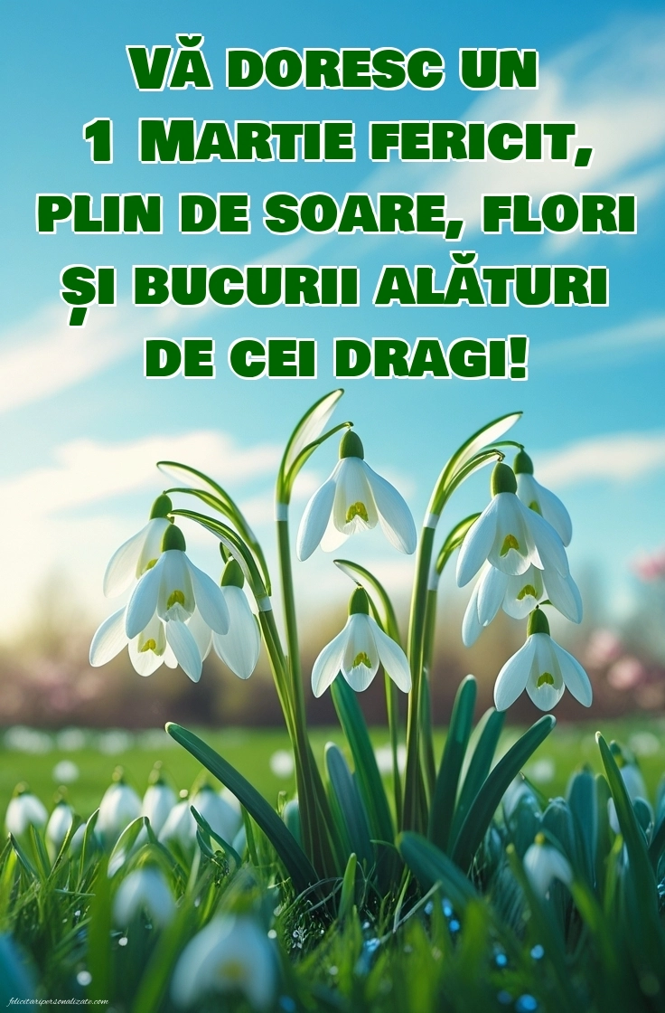 Urări de Mărțișor cu imagini: Ghiocei