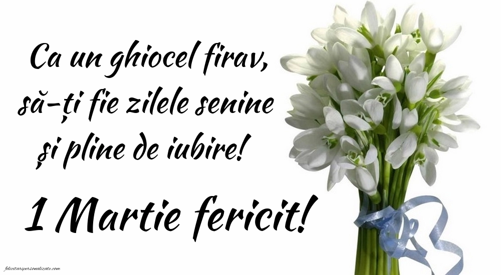 Imagini cu felicitări de 1 Martie: Ghiocei