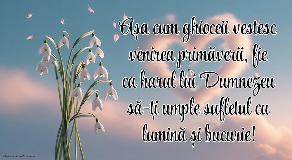 Poze cu mesaje de 1 Martie: Ghiocei