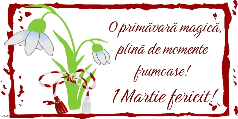 Cele mai frumoase felicitări de Mărtisor: Ghiocei