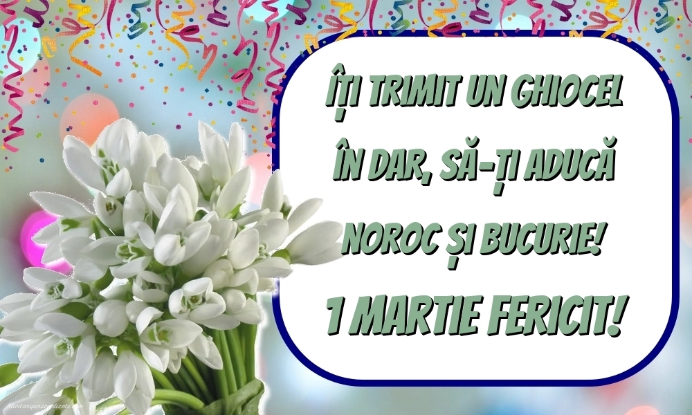 Imagini cu felicitări de 1 Martie: Ghiocei