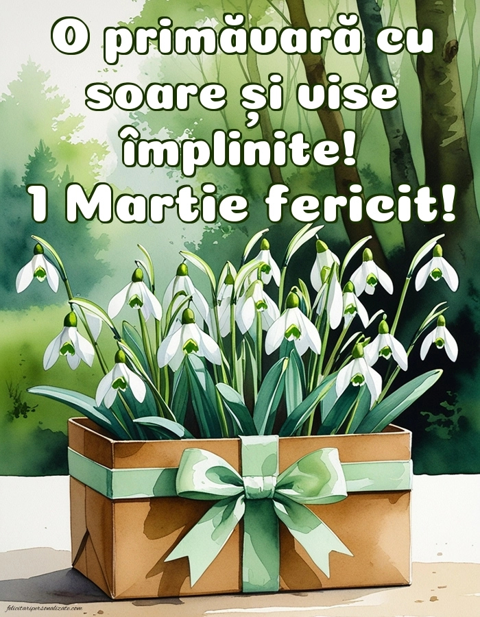 Urări de 1 Martie cu imagini: Ghiocei