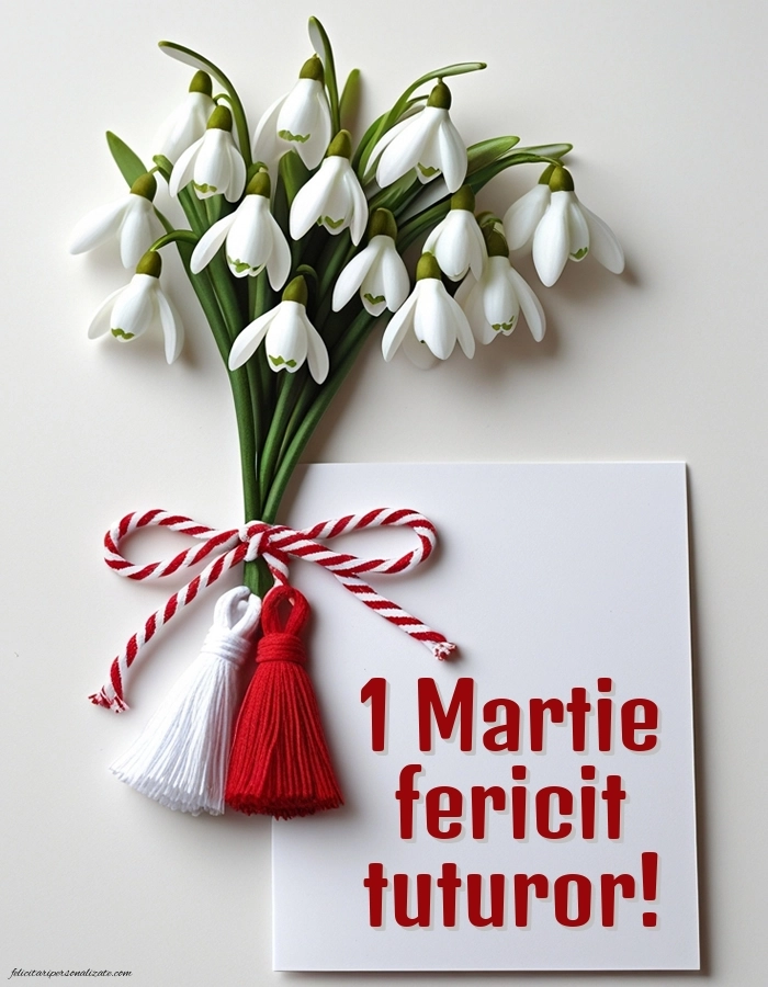Urări de 1 Martie cu imagini: Ghiocei
