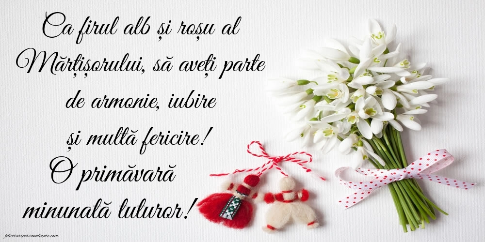 Cele mai frumoase felicitări de Mărtisor: Ghiocei