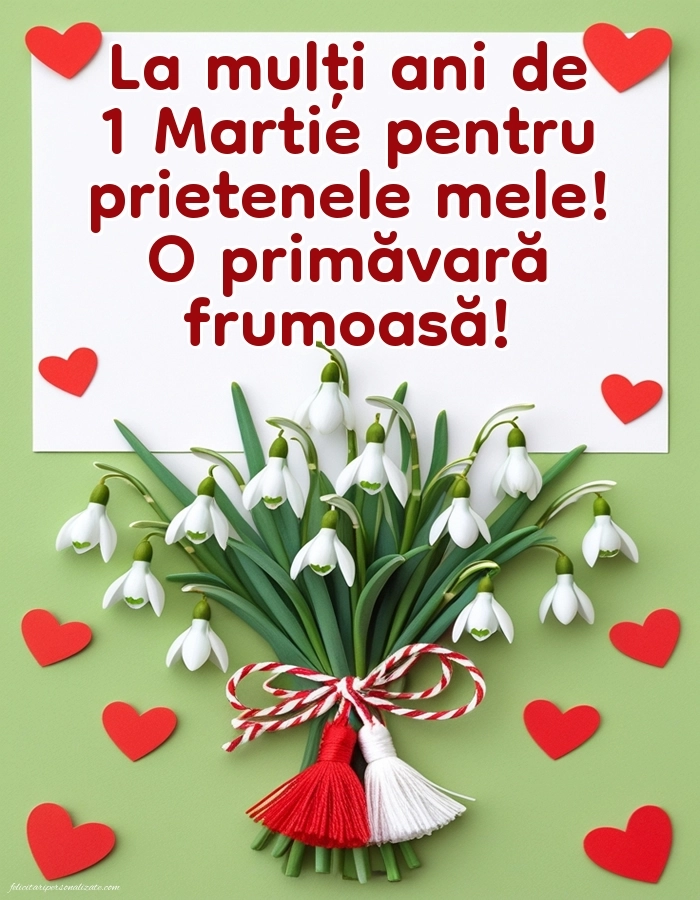 Imagini și felicitări cu mesaje de 1 Martie - Mărtisor: Ghiocei