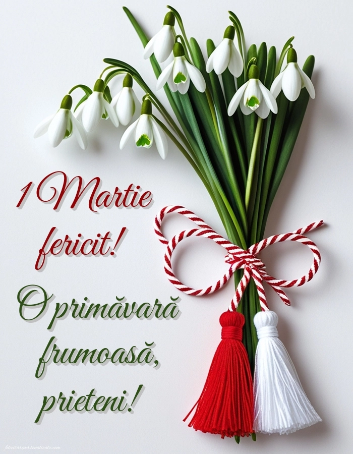 Urări de 1 Martie cu imagini: Ghiocei