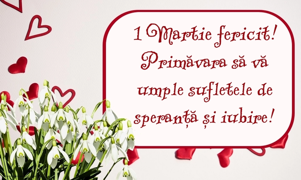 Imagini cu felicitări de 1 Martie: Ghiocei