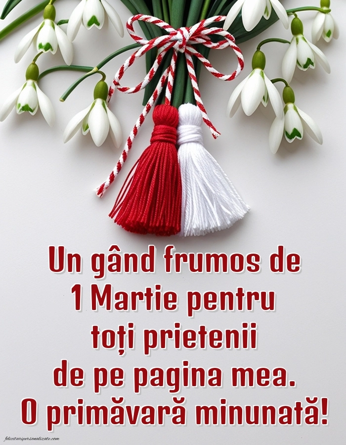 Felicitări de 1 Martie pentru facebook: Ghiocei