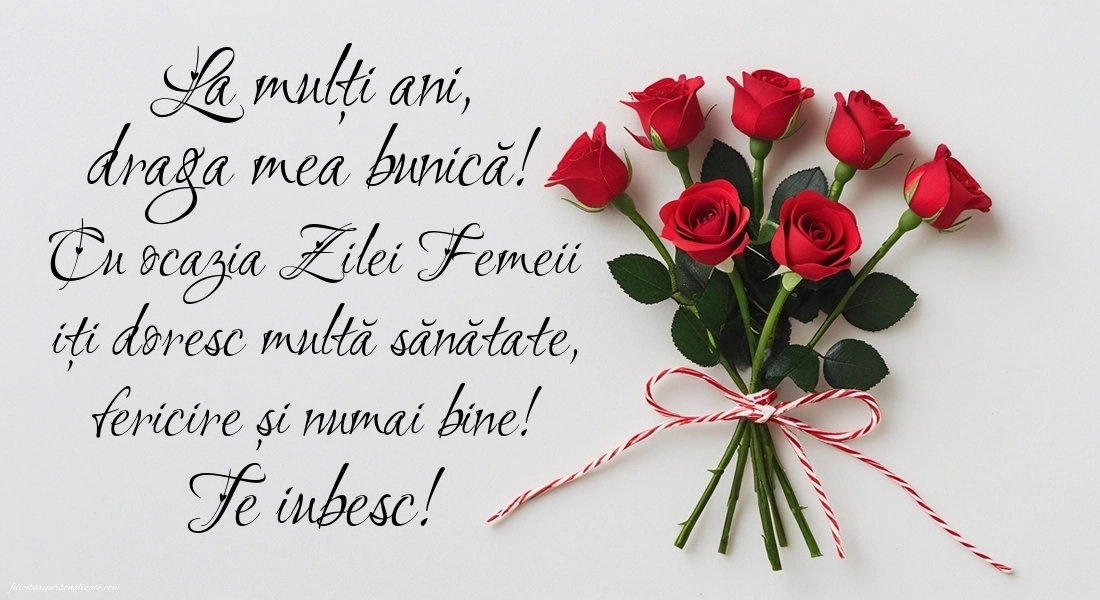 Imagini de 8 Martie pentru Bunică: Trandafiri