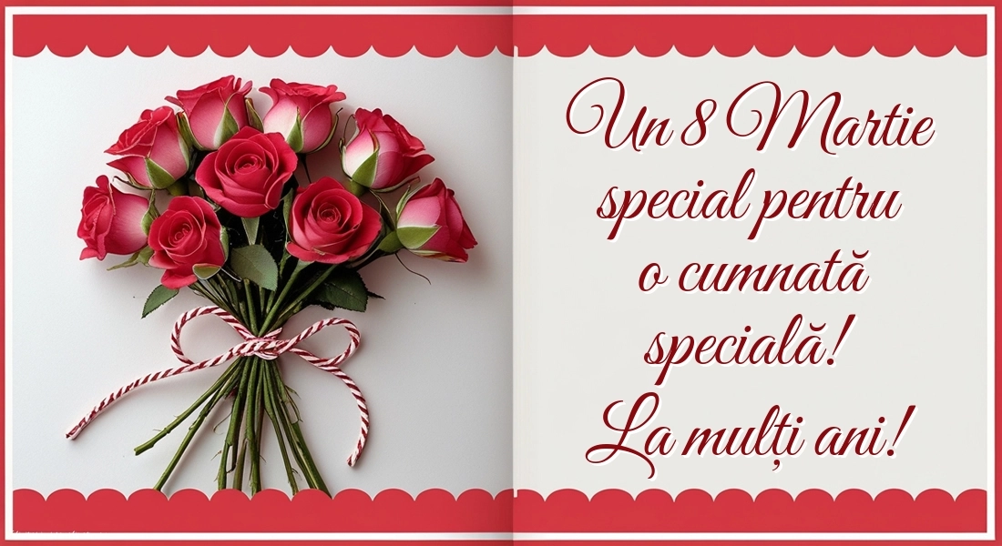 Imagini de 8 Martie pentru Cumnată: Trandafiri