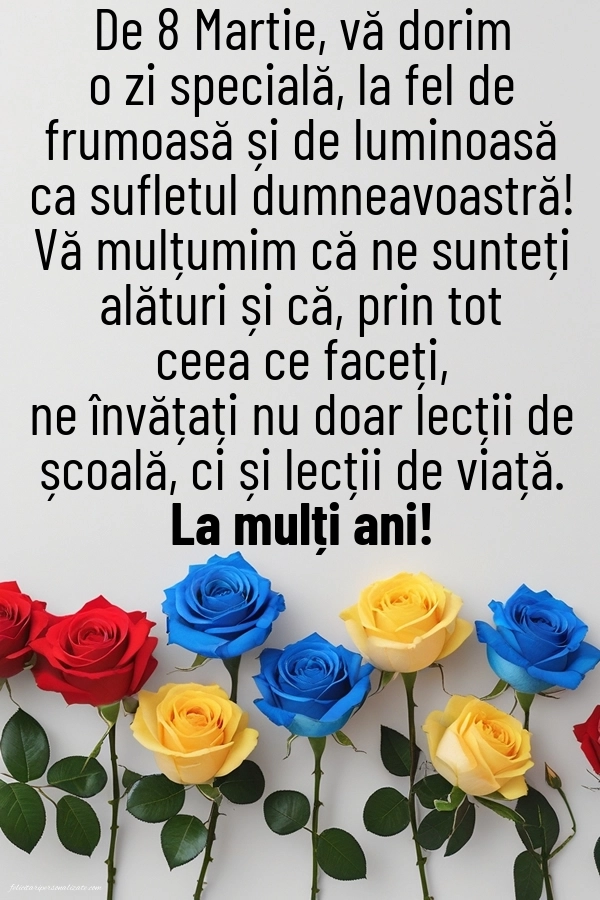 Imagini de 8 Martie pentru Dirigintă: Trandafiri