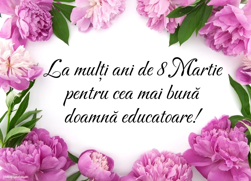 Imagini de 8 Martie pentru Educatoare: Flori