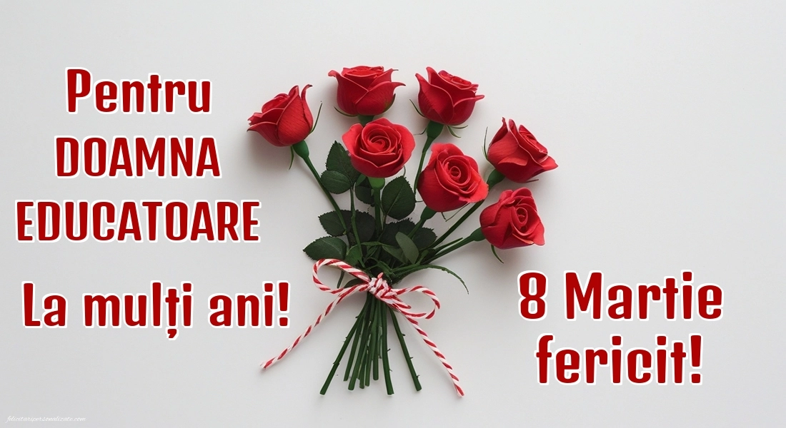 Imagini de 8 Martie pentru Educatoare: Trandafiri