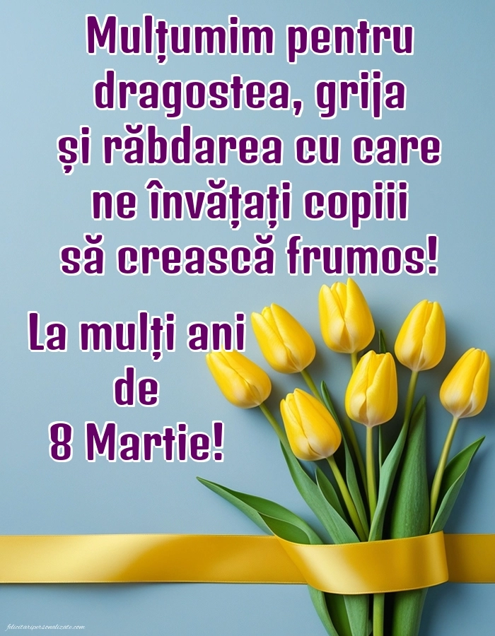 Imagini de 8 Martie pentru Educatoare: Lalele