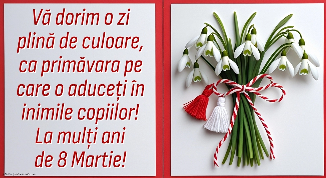 Imagini de 8 Martie pentru Educatoare: Ghiocei