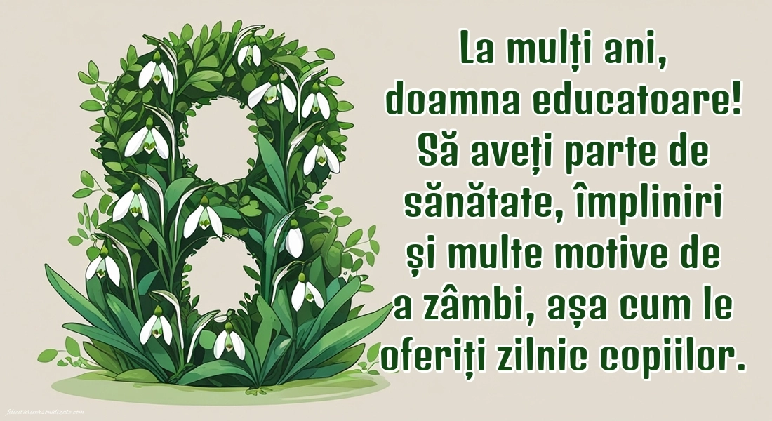 Imagini de 8 Martie pentru Educatoare: 8