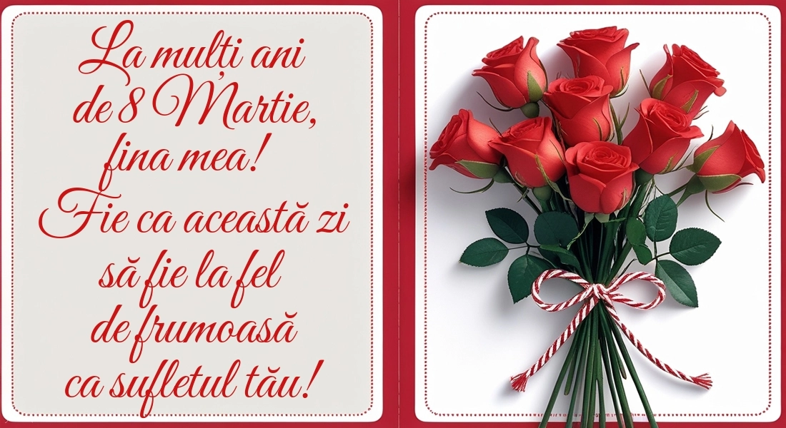 Imagini de 8 Martie pentru Fină: Trandafiri