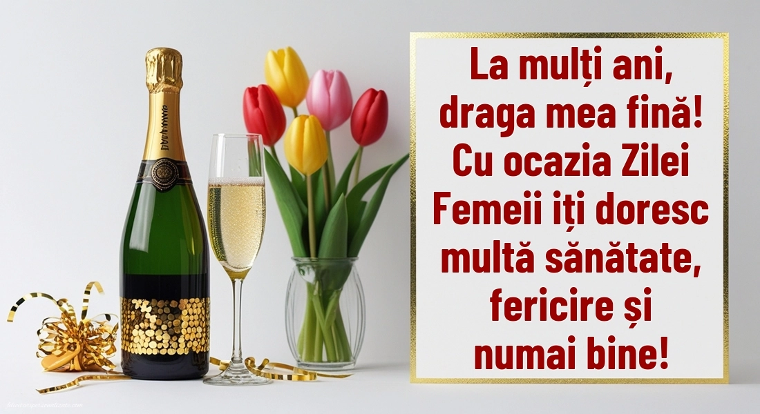 Imagini de 8 Martie pentru Fină: Șampanie și lalele