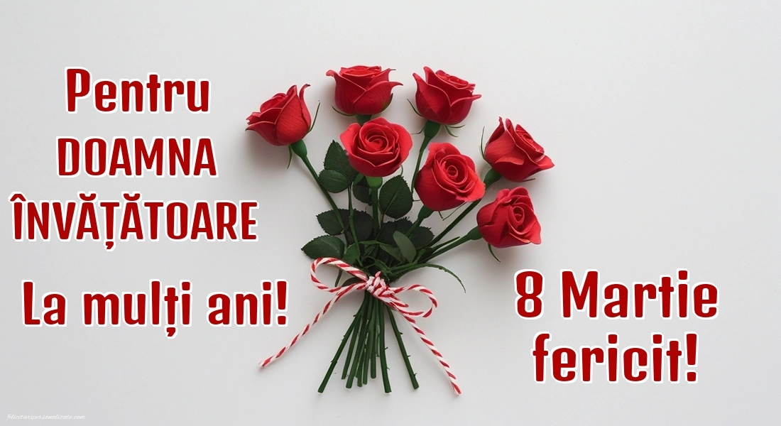 Imagini de 8 Martie pentru Învățătoare: Trandafiri