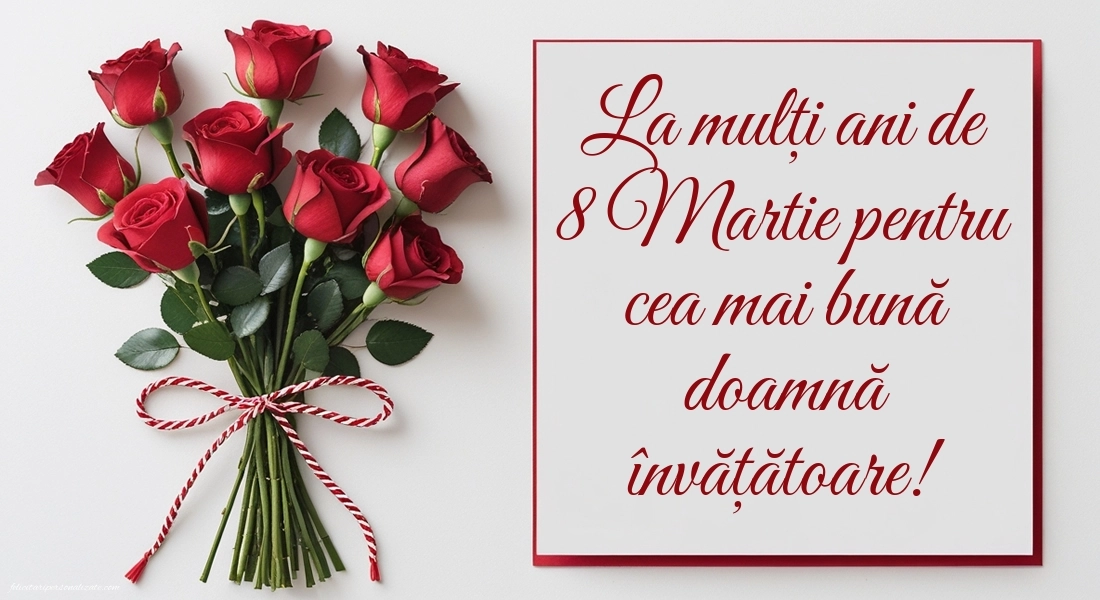 Imagini de 8 Martie pentru Învățătoare: Trandafiri