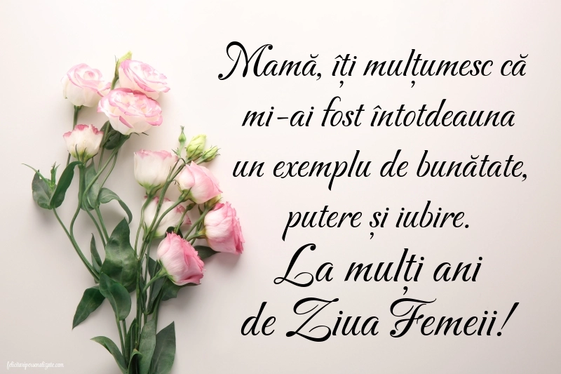 Felicitări pentru Mama de 8 Martie: Flori