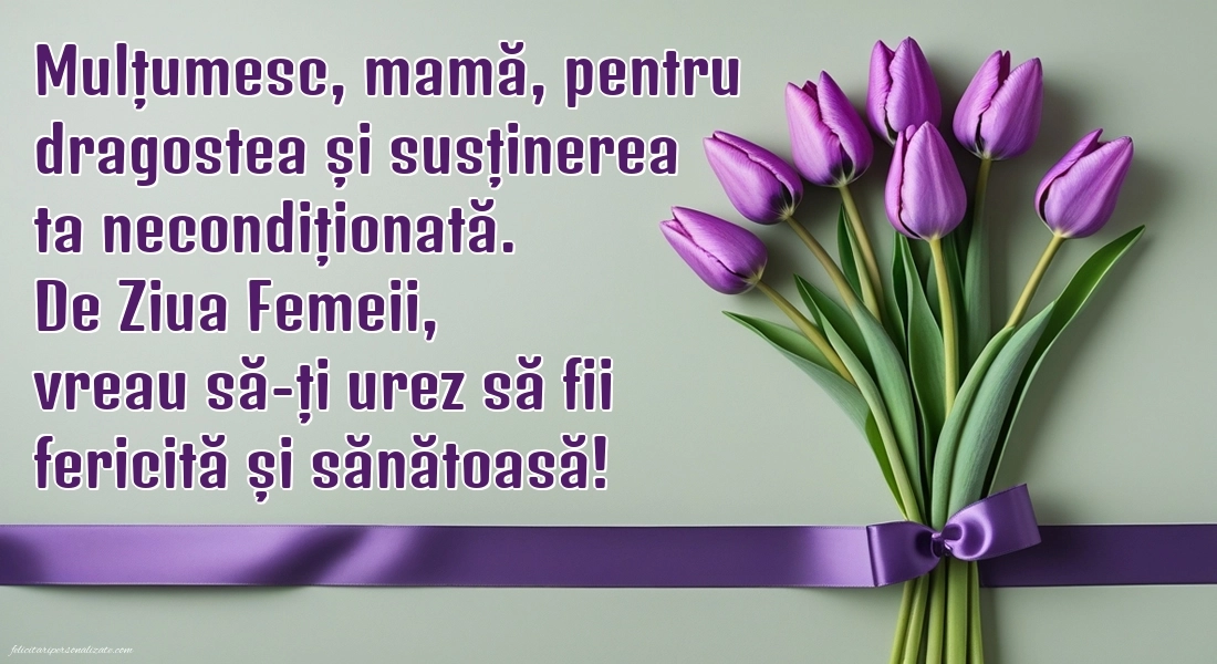 Imagini de 8 Martie - Ziua Femeii - pentru Mama: Lalele