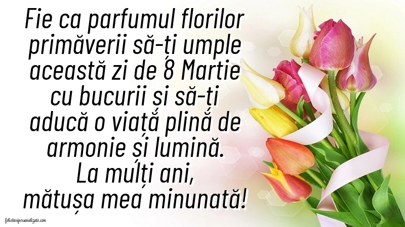 Imagini de 8 Martie pentru Mătușă: Flori