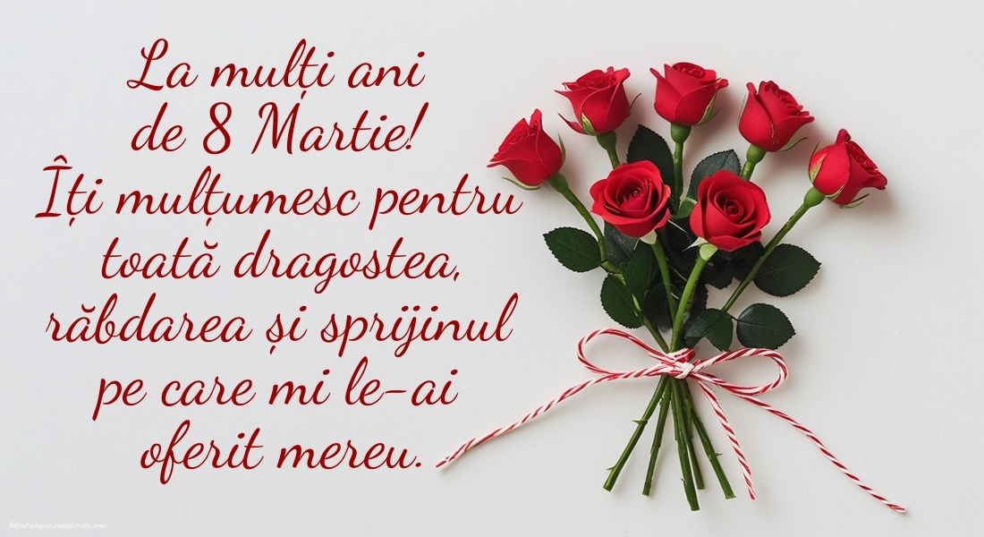 Imagini de 8 Martie pentru Soră: Trandafiri