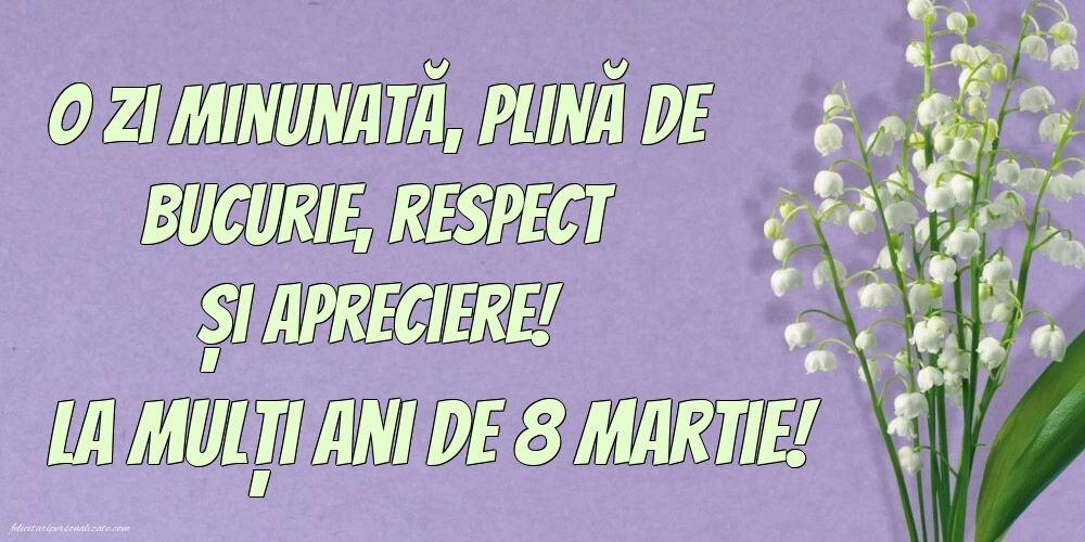 Imagini cu urări de Ziua Femeii - 8 Martie: Ghiocei